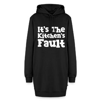It's The Kitchen's Fault - Hoodie Dress - black - Front