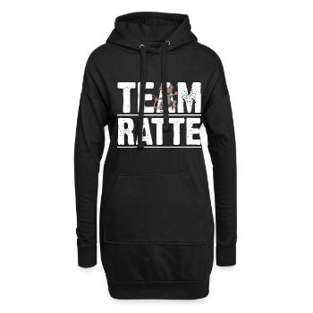 Nagetier Ratte Ratten - Hoodie-Kleid - Schwarz - Vorne