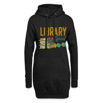 Library Squad Bookworm Reader Book Lover - Hoodie-Kleid - Schwarz - Vorne