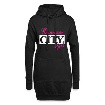 Hannover City Girl Städtenamen Outfit - Hoodie-Kleid - Schwarz - Vorne