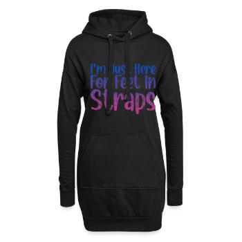 I'm Just Here For Feet In Straps 3 - Hoodie-Kleid - Schwarz - Vorne