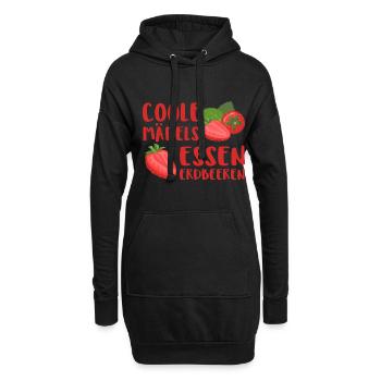 Mädchen Erdbeeren Sommer Geburtstag Geschenk - Hoodie-Kleid - Schwarz - Vorne