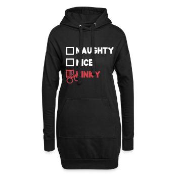 Naughty Nice Kinky - Bondage BDSM pour Dom et Sous - Sweat-shirt à capuche long Femme - noir - Devant