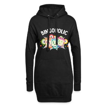 Bingoholic Funny Lucky Gambling - Hoodie-Kleid - Schwarz - Vorne