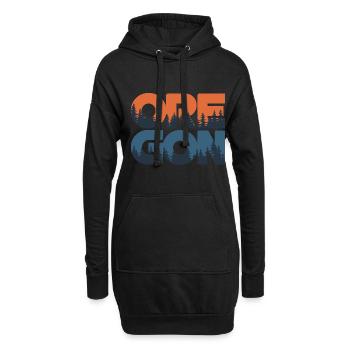 Oregon Portland Amerika Bundesstaat für Oregon - Hoodie-Kleid - Schwarz - Vorne