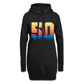 50 Vintage - Sweat-shirt à capuche long Femme - noir - Devant