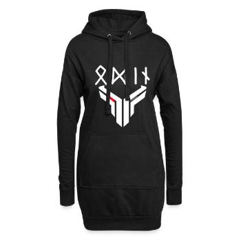 allvater odin - Hoodie-Kleid - Schwarz - Vorne
