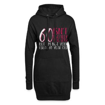 60 Isn't Usually This Sexy 3 - Hoodie Dress - black - Front