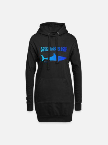 Great Barrier Reef - Hoodie-Kleid - Schwarz