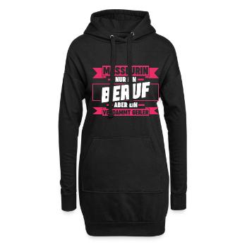 Physiotherapeutin Massage Masseurin - Hoodie-Kleid - Schwarz - Vorne