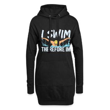 Schwimmen Design für einen Schwimmer - Hoodie-Kleid - Schwarz - Vorne