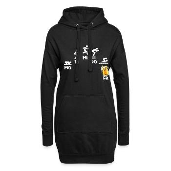 Schwimmen Schwimmer - Hoodie-Kleid - Schwarz - Vorne