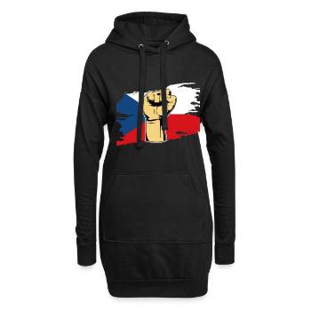 Faust République tchèque - Sweat-shirt à capuche long Femme - noir - Devant