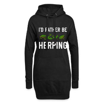Herpetologie Reptilien Herpetologe Echsen - Hoodie-Kleid - Schwarz - Vorne