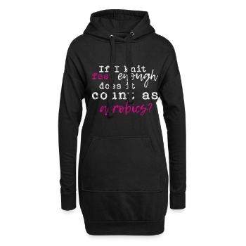 Si je tricote assez vite, est-ce que cela compte comme de l’aérobic 3 - Sweat-shirt à capuche long Femme - noir - Devant