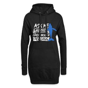 Conception de baleines pour les baleines et les rorquals bleus ou les bélugas - Sweat-shirt à capuche long Femme - noir - Devant