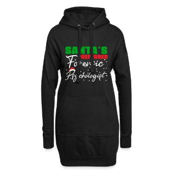 Santa´s Preferred Professional Forensic Gift - Hoodie-Kleid - Schwarz - Vorne