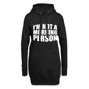 Je ne suis pas une personne du matin 3 - Sweat-shirt à capuche long Femme - noir - Devant