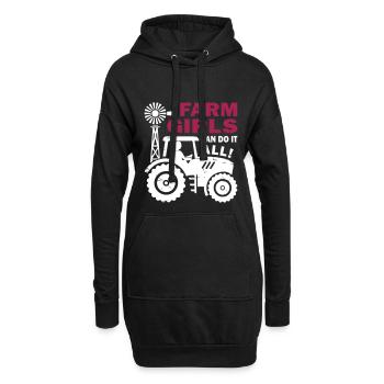 Farm Girls Can Do It All - Sweat-shirt à capuche long Femme - noir - Devant