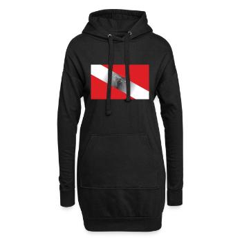 Flagg de plongée - Sweat-shirt à capuche long Femme - noir - Devant