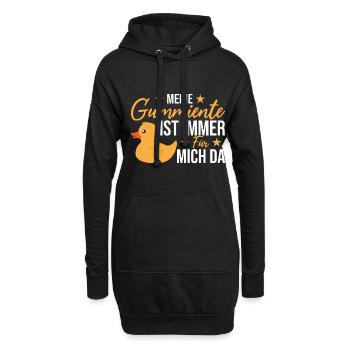 Meine Badeente ist immer für mich da - Hoodie-Kleid - Schwarz - Vorne
