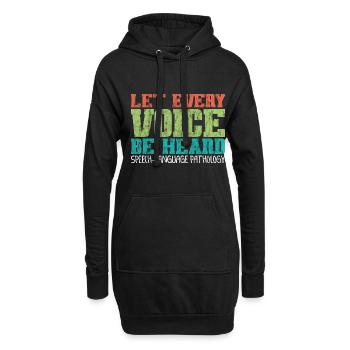 Que chaque voix soit entendue 3 - Sweat-shirt à capuche long Femme - noir - Devant