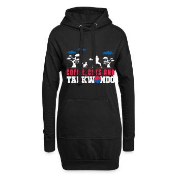 TKD Korean Martial Arts Tae Kwon - Hoodie-Kleid - Schwarz - Vorne