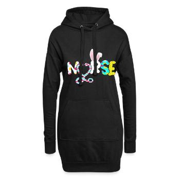 Krankenschwester Hasenohr Stethoskop Frohe Ostern - Hoodie-Kleid - Schwarz - Vorne
