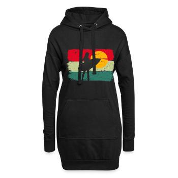 Hawaii Surf fille surf - Sweat-shirt à capuche long Femme - noir - Devant