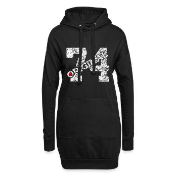 52. GEBURTSTAG 52 JAHRE ORIGINAL 1974 - Hoodie-Kleid - Schwarz - Vorne