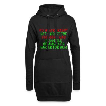 Let's Do It The Dumbest Way Possible 4 - Hoodie Dress - black - Front
