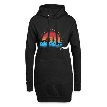 Professeur d’école - Sweat-shirt à capuche long Femme - noir - Devant