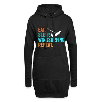 Planche à voile surf surfer cadeau - Sweat-shirt à capuche long Femme - noir - Devant