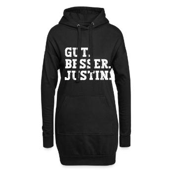 Gut Besser Justin Lustiger Spruch Name Justin - Hoodie-Kleid - Schwarz - Vorne