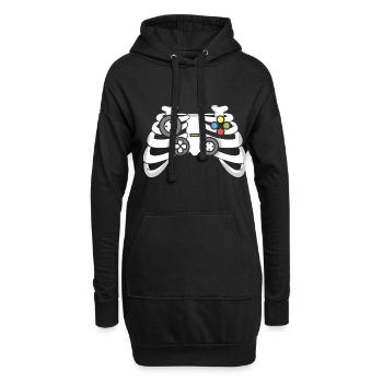 Halloween Skeleton Gaming Controller - Hoodie-Kleid - Schwarz - Vorne