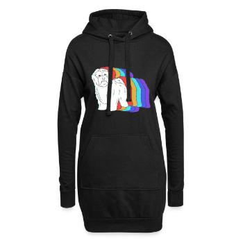 Havanais - Sweat-shirt à capuche long Femme - noir - Devant