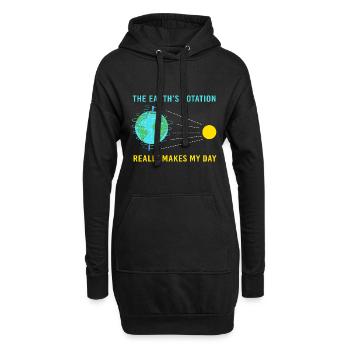 Earth Day - Hoodie-Kleid - Schwarz - Vorne