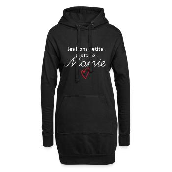 Mamie A La Cuisine Un Régal Cadeau Grand-Mère - Sweat-shirt à capuche long Femme - noir - Devant