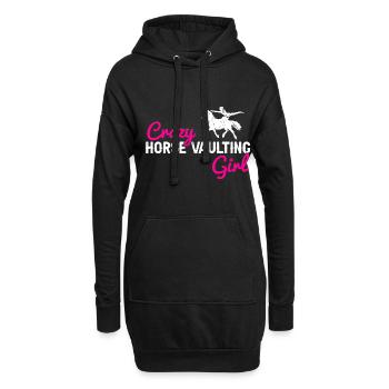 Conception acrobatique de voûte et cheval équestre - Sweat-shirt à capuche long Femme - noir - Devant