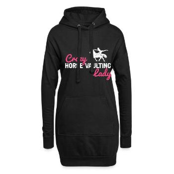 Voltigieren Design und Voltigieren Pferde Designs - Hoodie-Kleid - Schwarz - Vorne