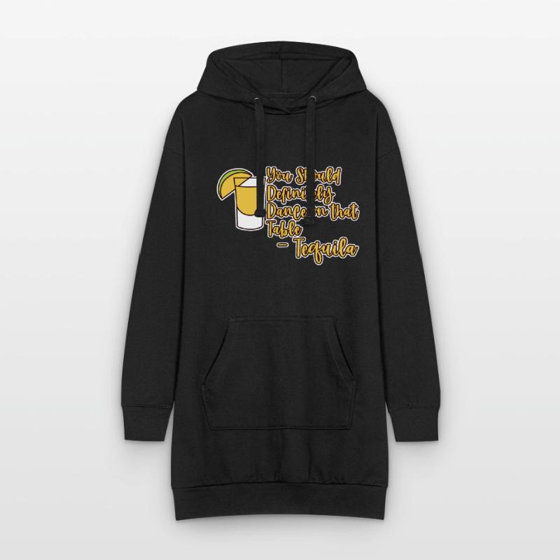 Tu devrais absolument danser sur cette table-Tequila2 Sweat-shirt à capuche long Femme