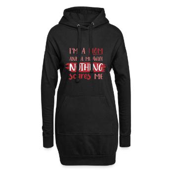 Hebamme - Hoodie-Kleid - Schwarz - Vorne