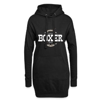 Boxer Boxen Sport - Hoodie-Kleid - Schwarz - Vorne