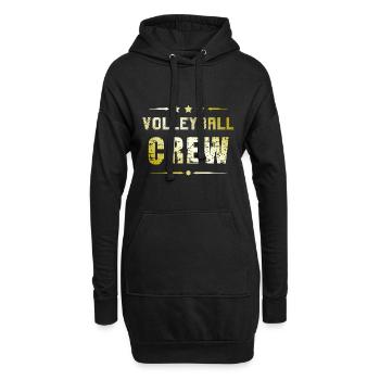 Volleyball Crew - Hoodie-Kleid - Schwarz - Vorne