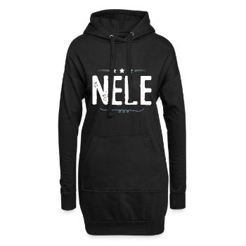 Nele - Hoodie-Kleid - Schwarz - Vorne