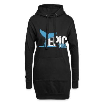 Orca Beobachtung für Buckelwale und Meerwale - Hoodie-Kleid - Schwarz - Vorne