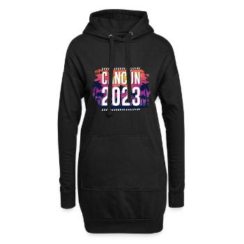 Cancun 2023 - Hoodie-Kleid - Schwarz - Vorne