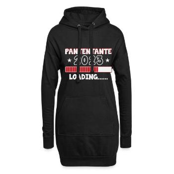 Patentante 2023 loading Taufpatin - Hoodie-Kleid - Schwarz - Vorne