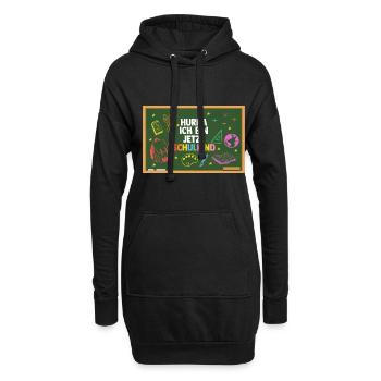 Erste Klasse Einschulung Erstklässler Schulkind - Hoodie-Kleid - Schwarz - Vorne