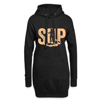 Sup Stand Up Paddling - Hoodie-Kleid - Schwarz - Vorne